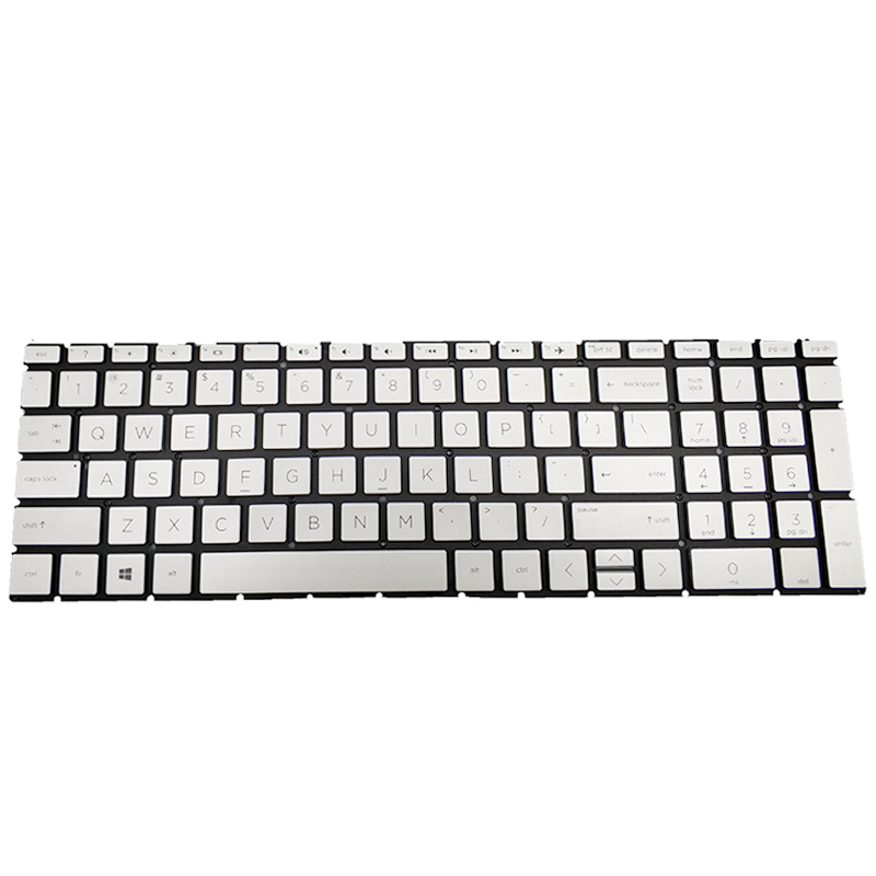 Silver keyboard for HP Pavilion 15-cs0022cl 15-cs0083cl
