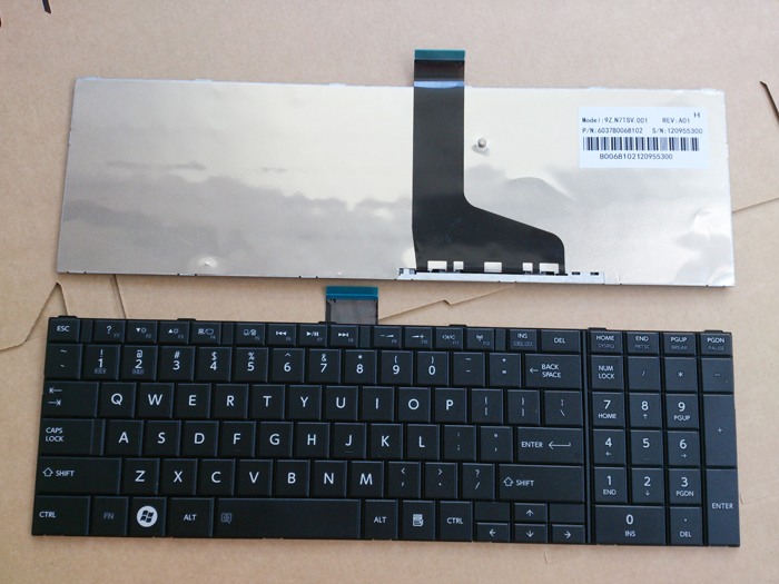 Laptop us keyboard for Toshiba Satellite C855 C855D