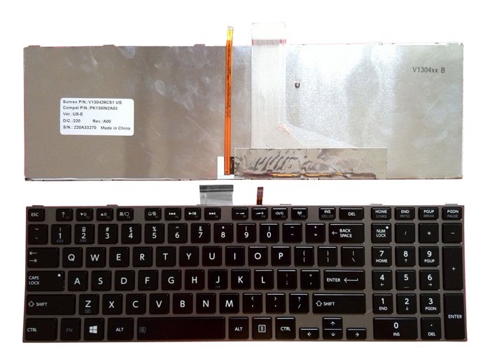 Laptop US keyboard for Toshiba Qosmio X870-154 - Click Image to Close